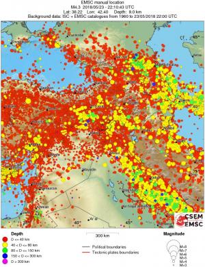 wide historical seismicity