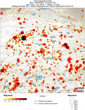 regional magnitude historical seismicity