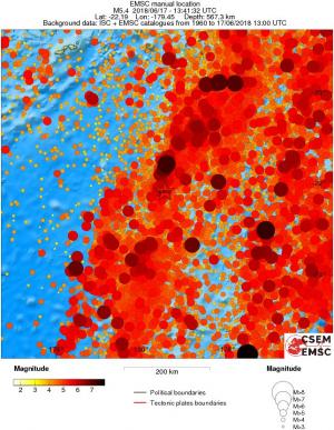regional magnitude historical seismicity