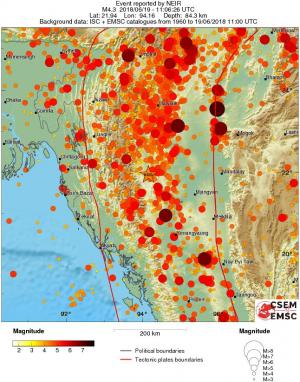 regional magnitude historical seismicity