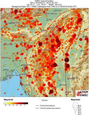 regional magnitude historical seismicity