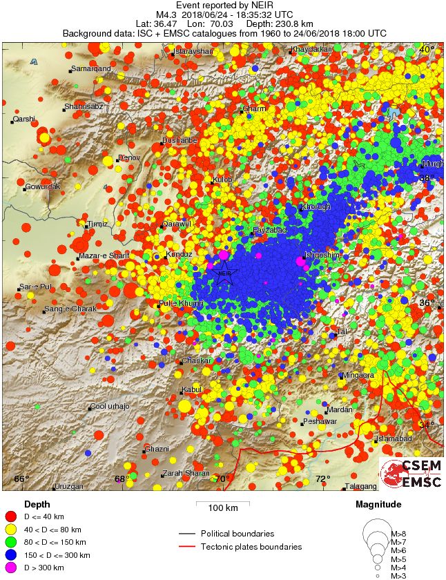 regional historical seismicity