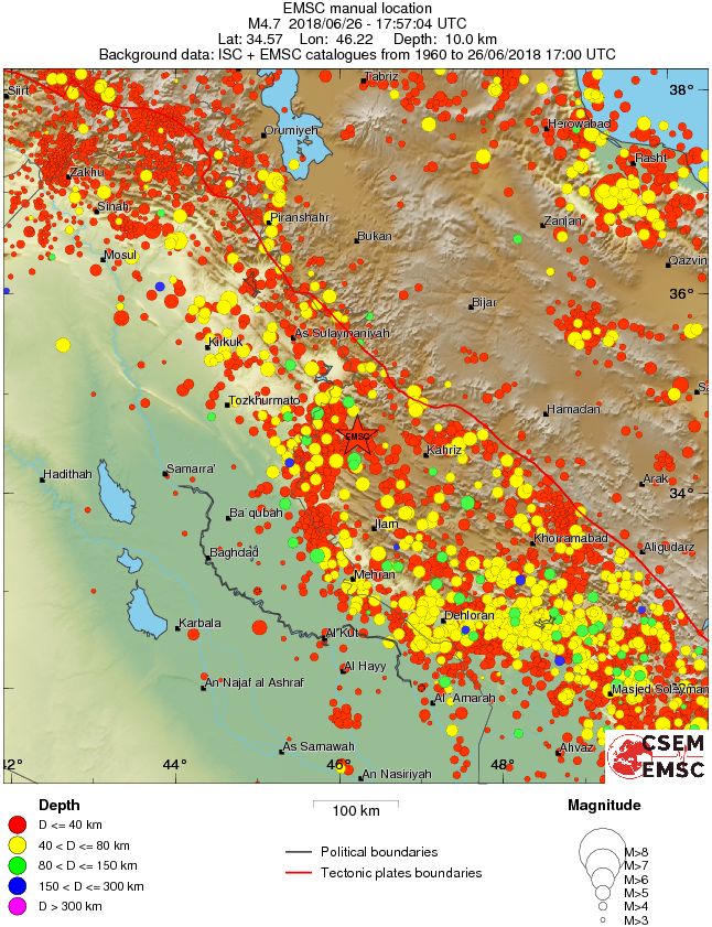 regional historical seismicity