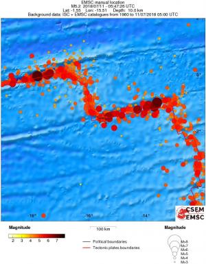 regional magnitude historical seismicity