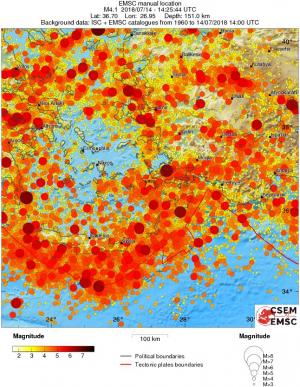 regional magnitude historical seismicity