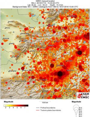 regional magnitude historical seismicity