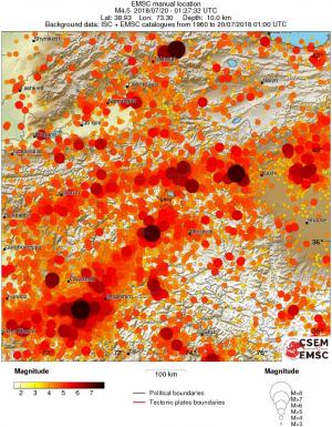 regional magnitude historical seismicity