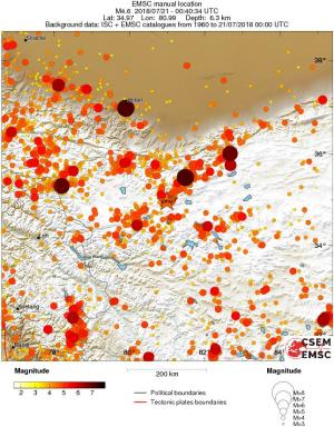 regional magnitude historical seismicity
