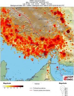 regional magnitude historical seismicity