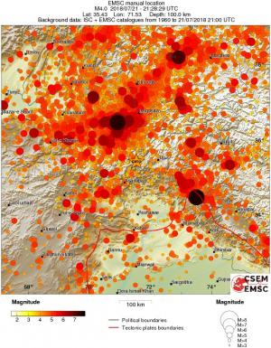 regional magnitude historical seismicity