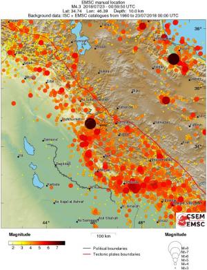 regional magnitude historical seismicity