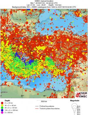 wide historical seismicity