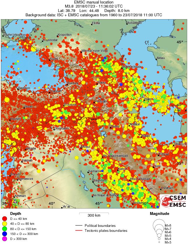wide historical seismicity