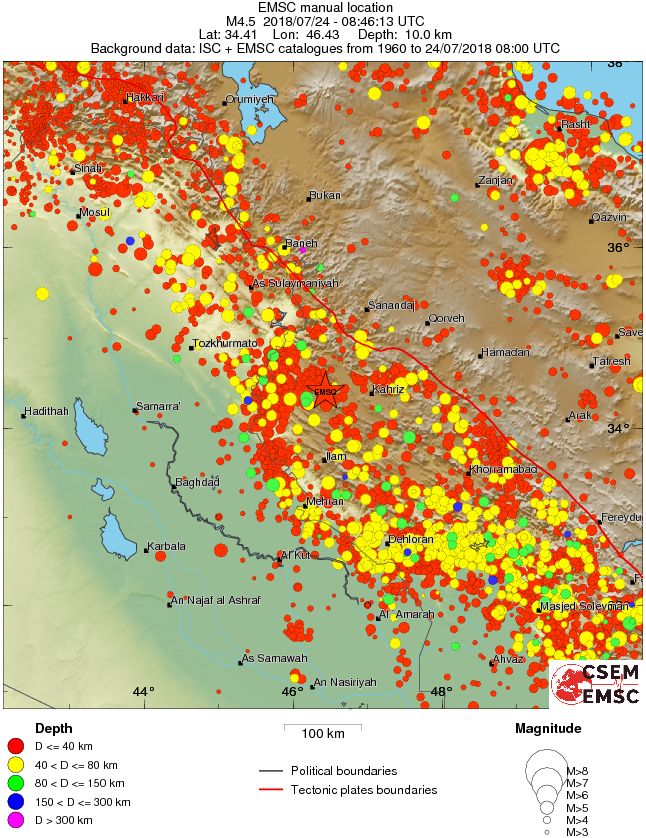 regional historical seismicity