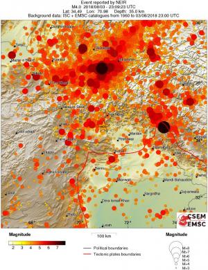 regional magnitude historical seismicity