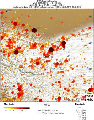 regional magnitude historical seismicity