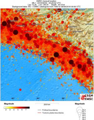 regional magnitude historical seismicity