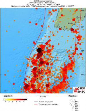 regional magnitude historical seismicity