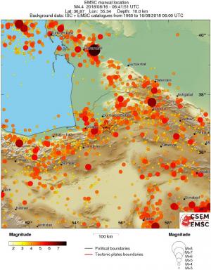 regional magnitude historical seismicity