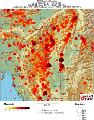 regional magnitude historical seismicity