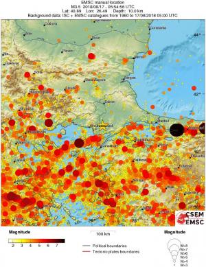 regional magnitude historical seismicity