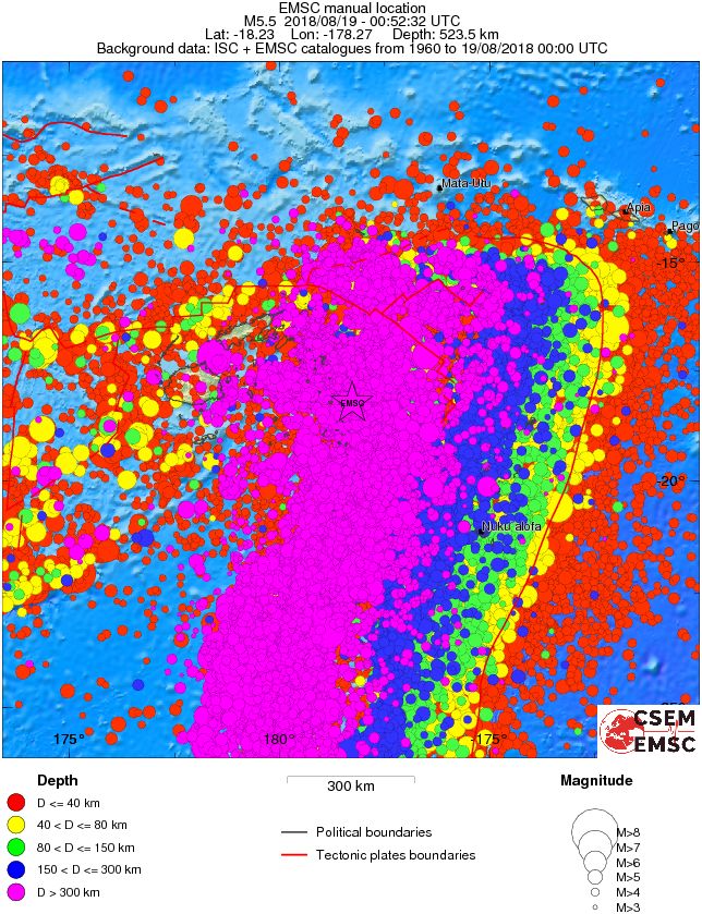 wide historical seismicity