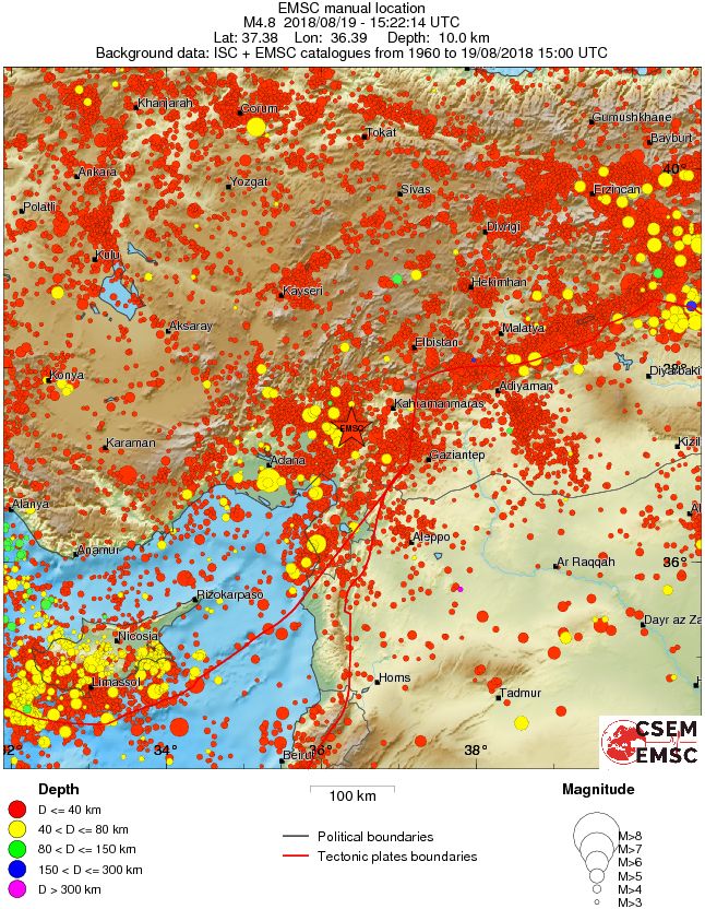 regional historical seismicity