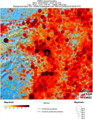 regional magnitude historical seismicity