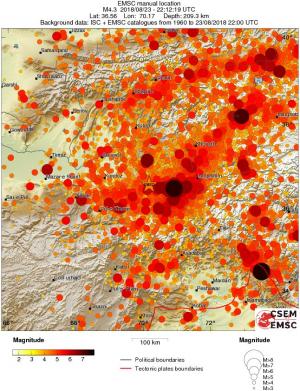 regional magnitude historical seismicity