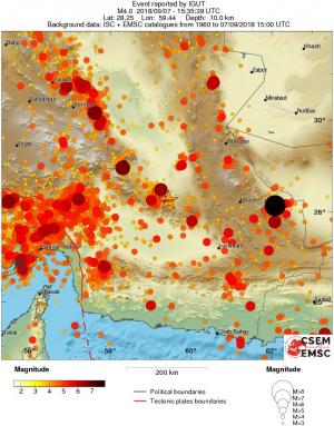 regional magnitude historical seismicity