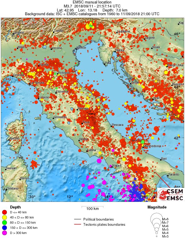 regional historical seismicity
