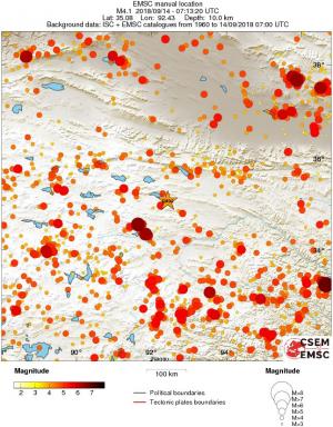 regional magnitude historical seismicity