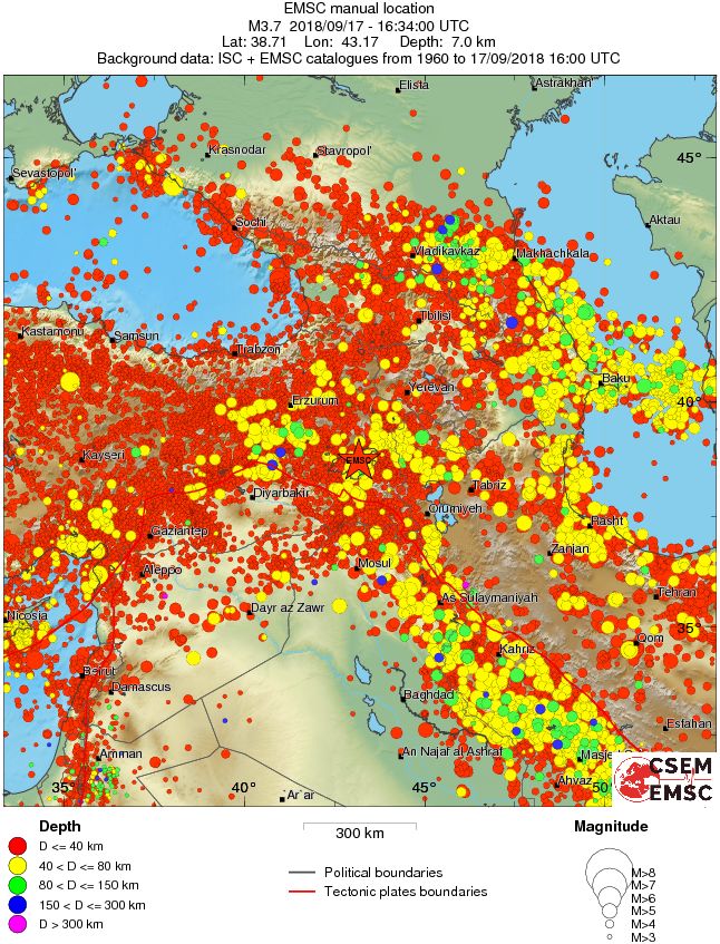 wide historical seismicity