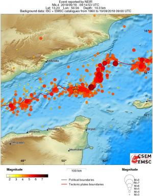 regional magnitude historical seismicity