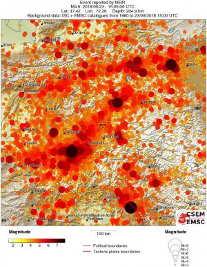 regional magnitude historical seismicity