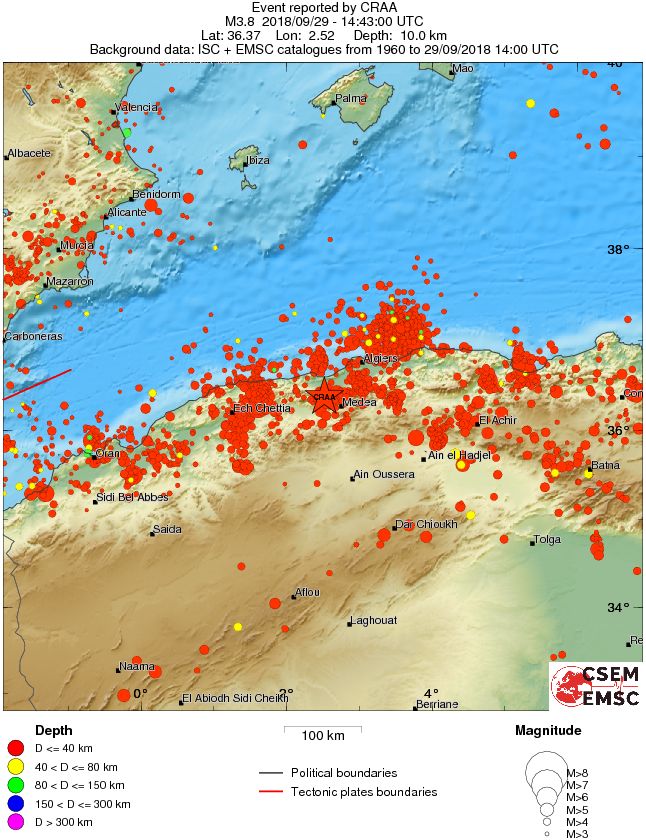 regional historical seismicity