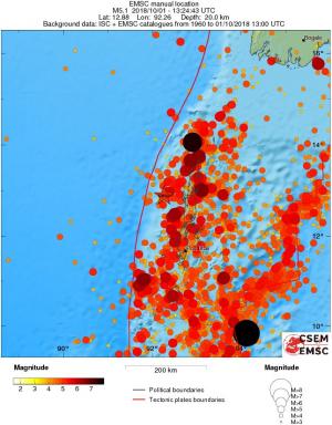 regional magnitude historical seismicity