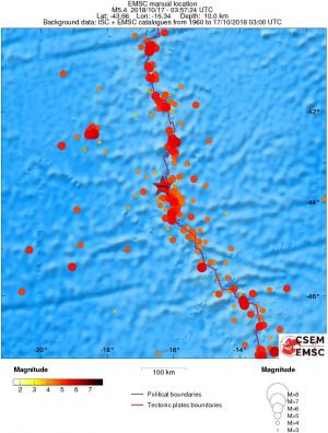 regional magnitude historical seismicity