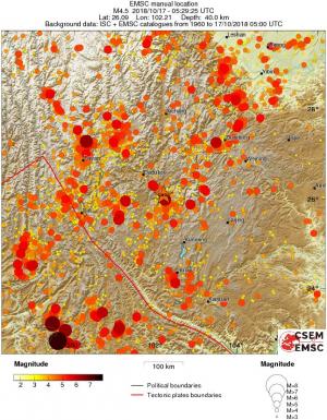regional magnitude historical seismicity