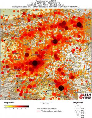 regional magnitude historical seismicity