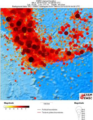 regional magnitude historical seismicity