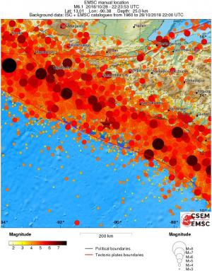 regional magnitude historical seismicity