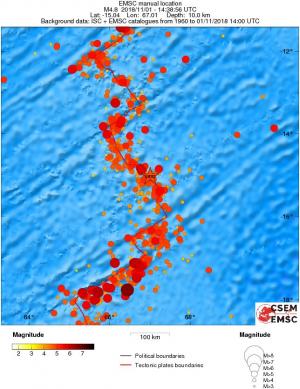 regional magnitude historical seismicity