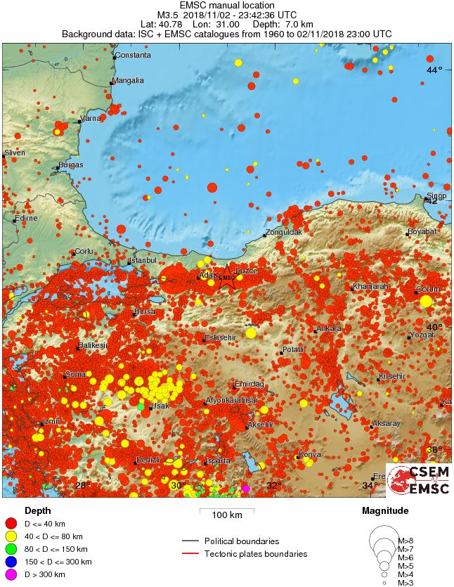 regional historical seismicity
