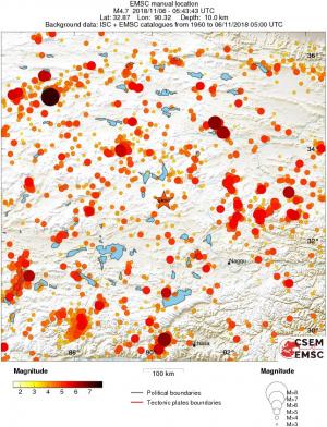 regional magnitude historical seismicity