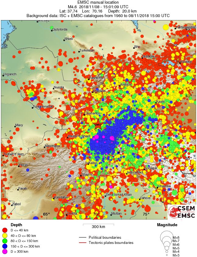 wide historical seismicity