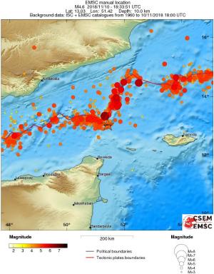 regional magnitude historical seismicity