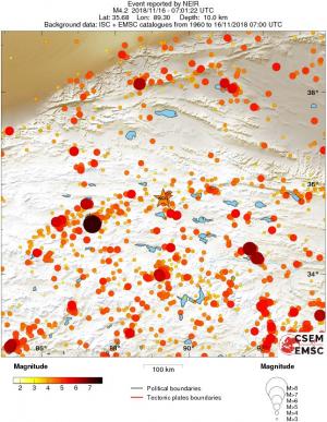 regional magnitude historical seismicity
