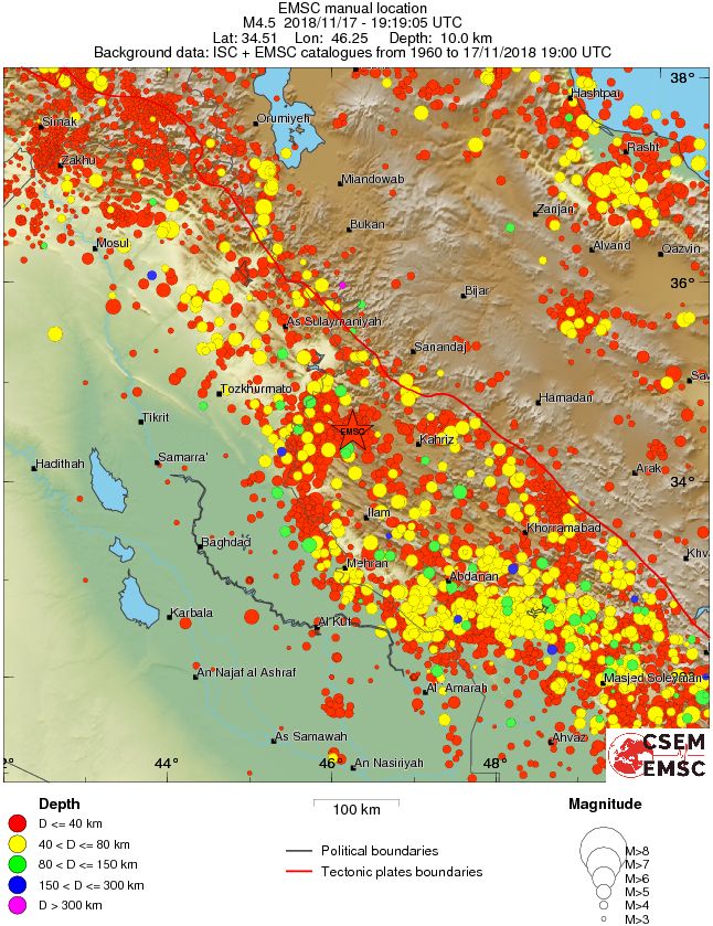 regional historical seismicity