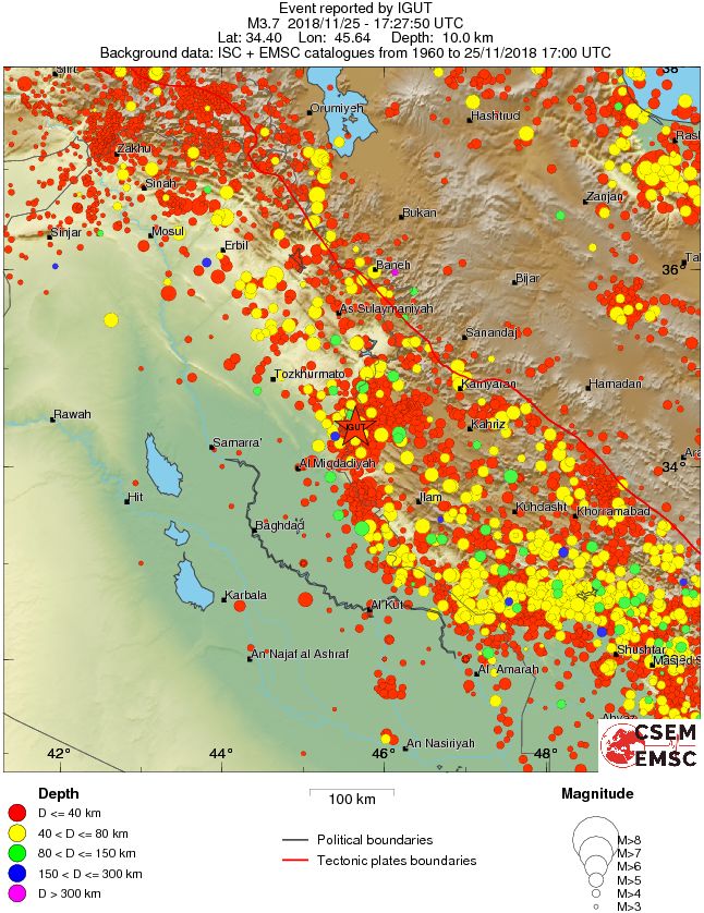 regional historical seismicity